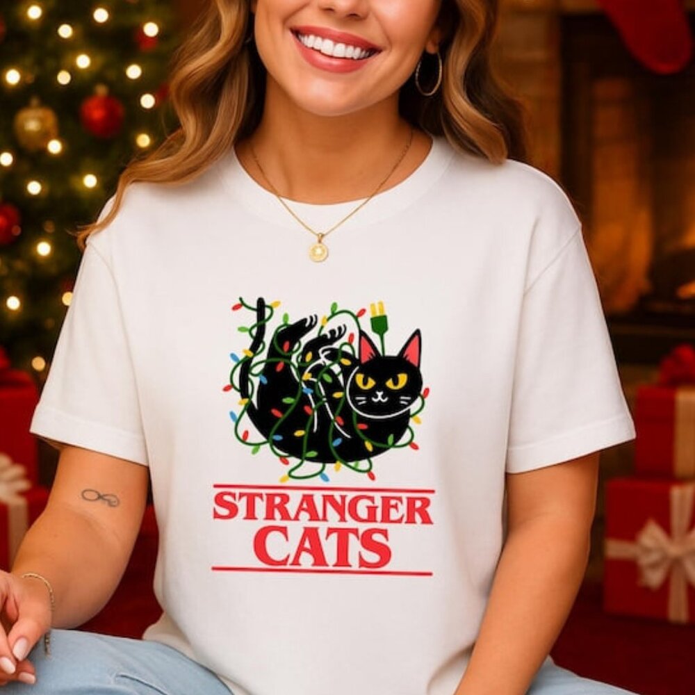 Stranger Things T-Shirt, Stranger Things Cats Shirt, Stranger Things Gift